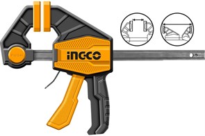 Быстрозажимная струбцина INGCO, 150 мм. 2717